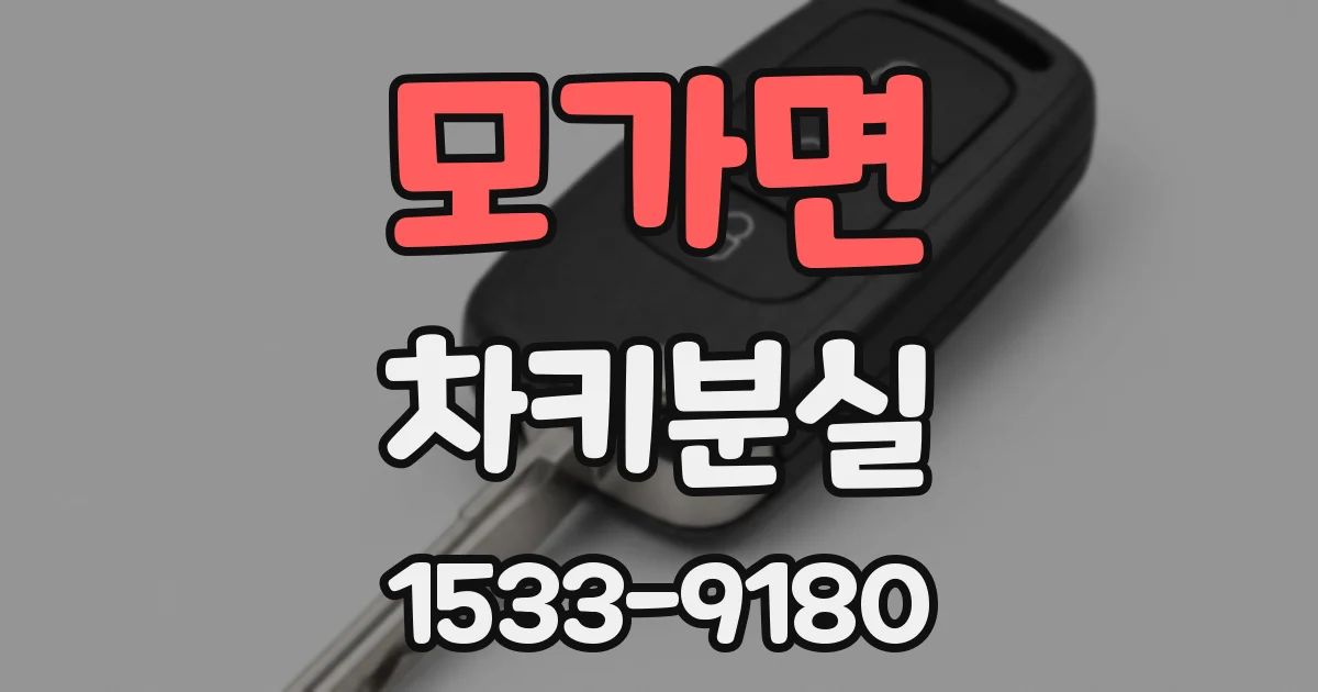 모가면 차키분실