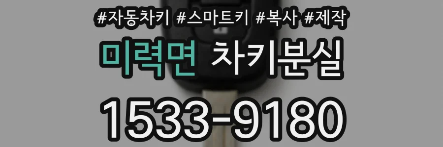 미력면 차키분실