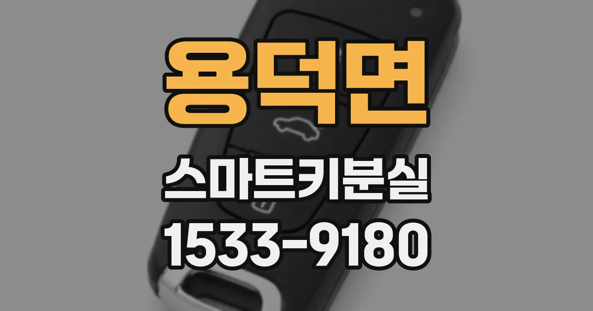 용덕면 스마트키분실