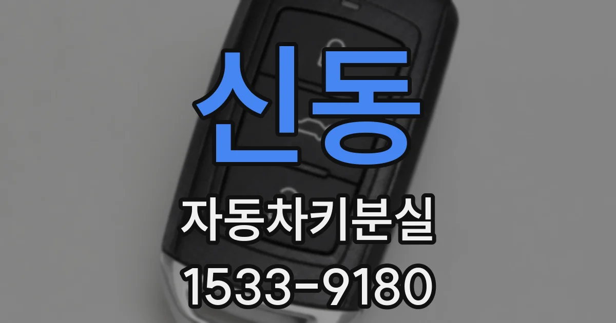 신동 자동차키분실