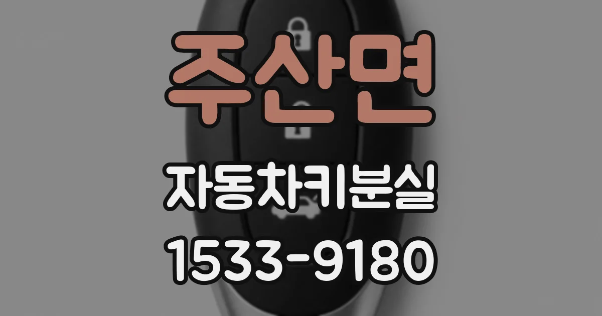 주산면 자동차키분실