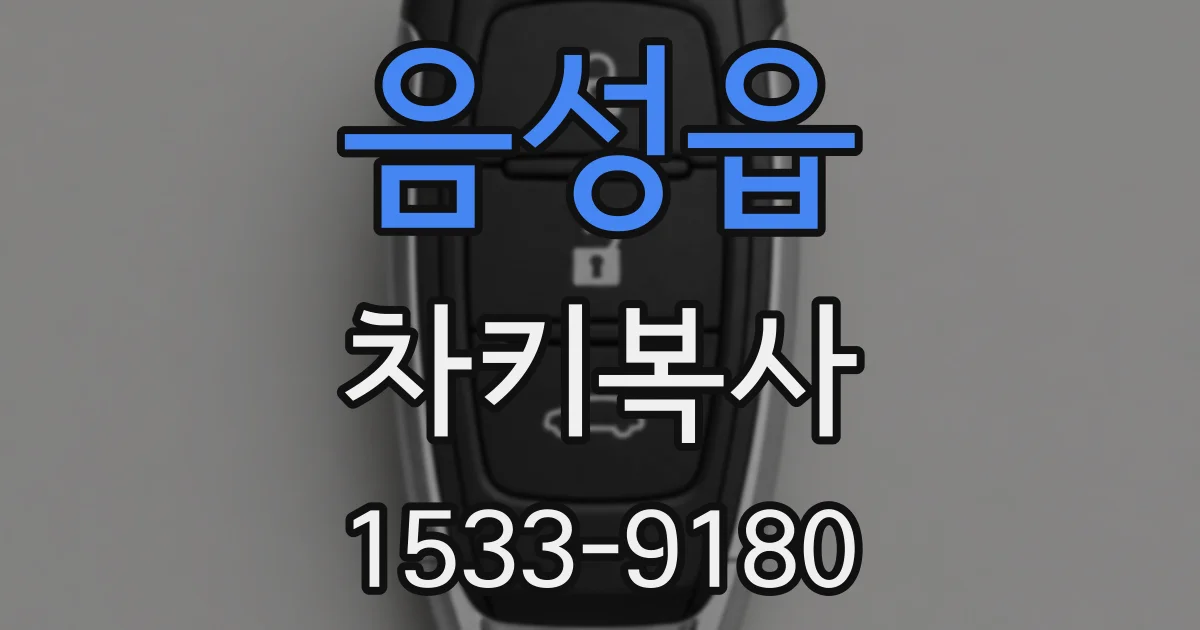 음성읍 차키복사