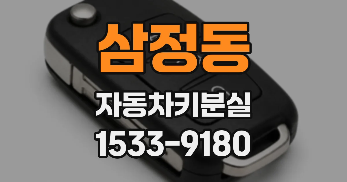삼정동 자동차키분실