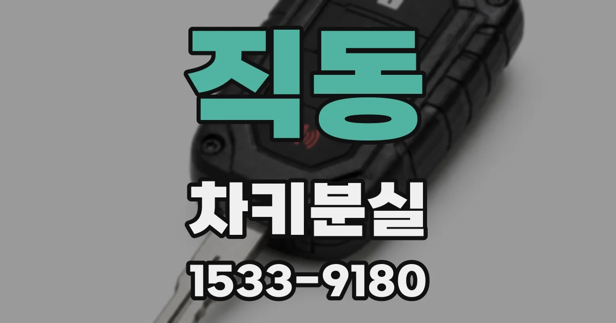 직동 차키분실
