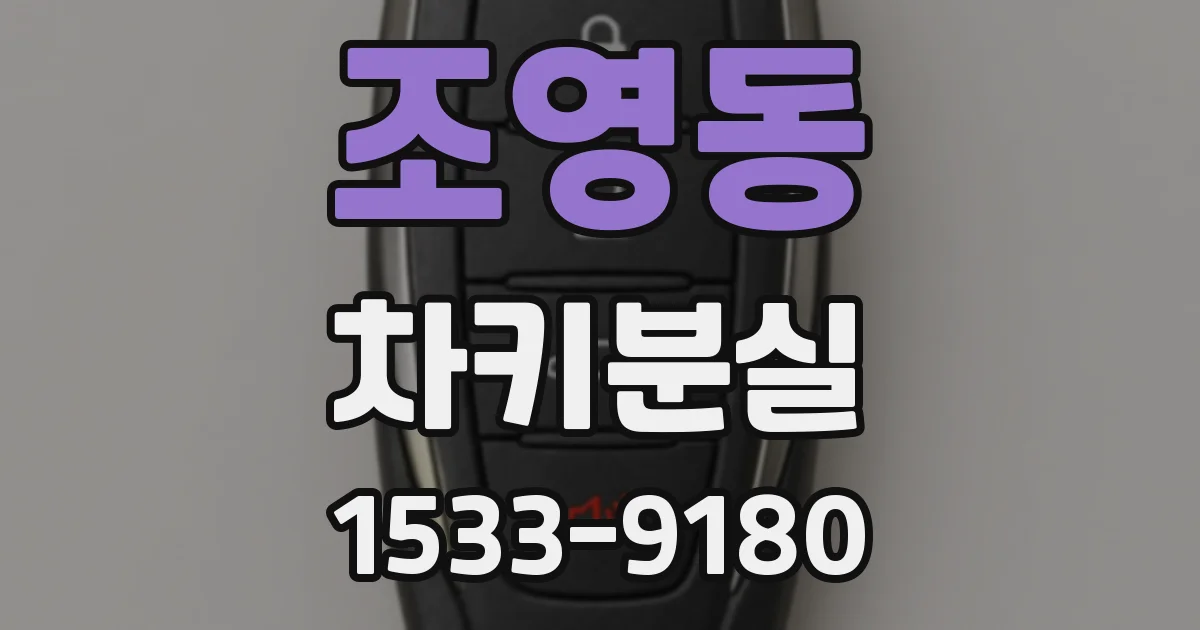 조영동 차키분실