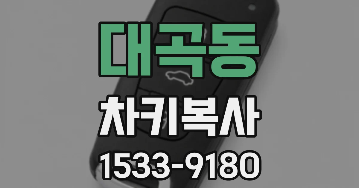 대곡동 차키복사