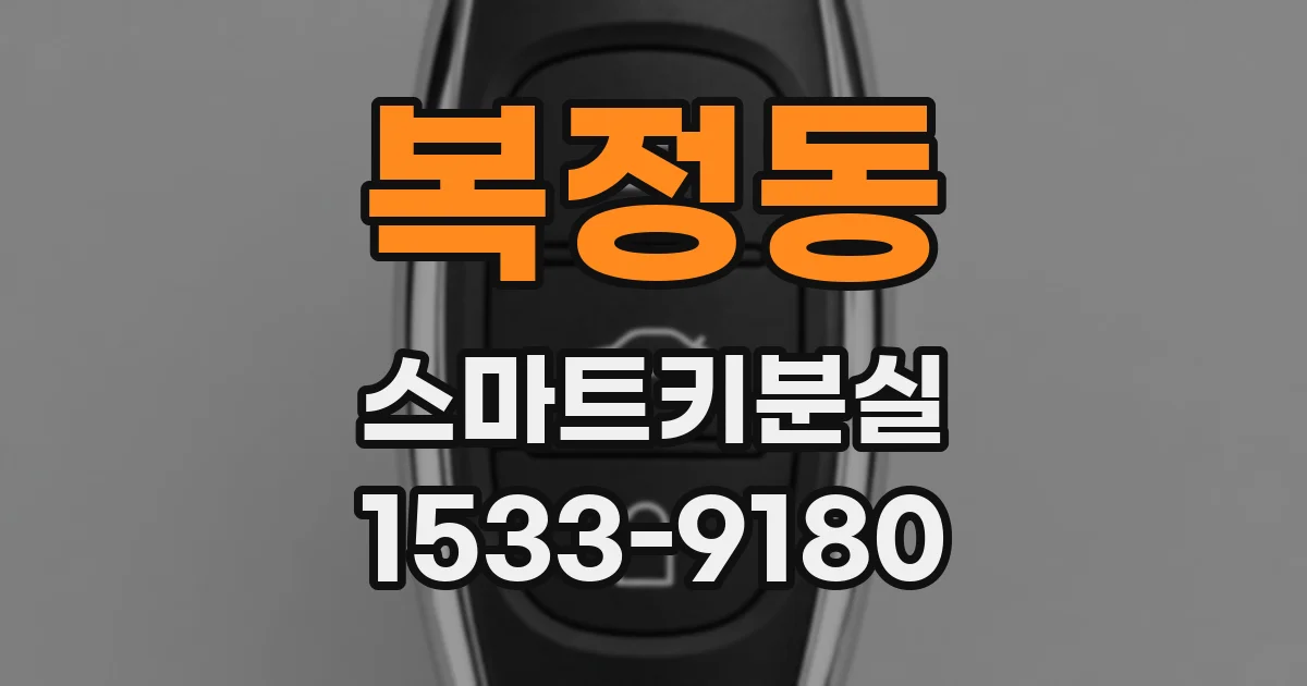 복정동 스마트키분실