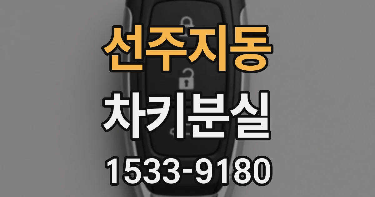 선주지동 차키분실
