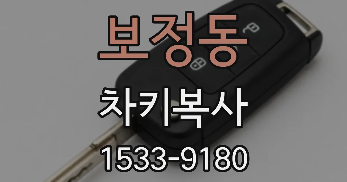 보정동 차키복사