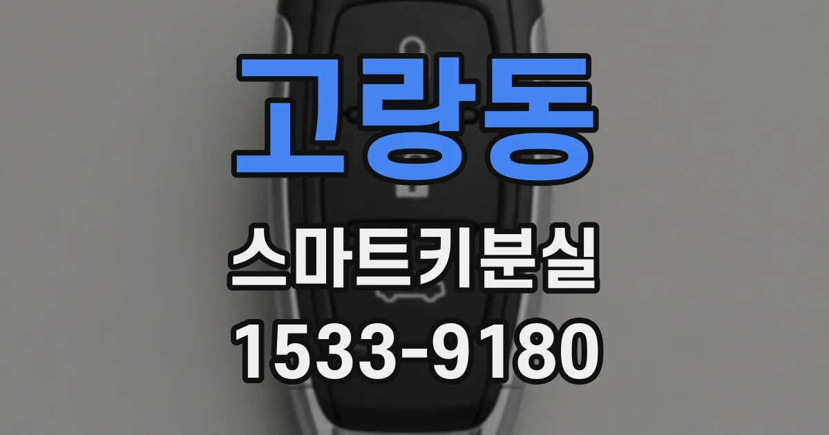 고랑동 스마트키분실