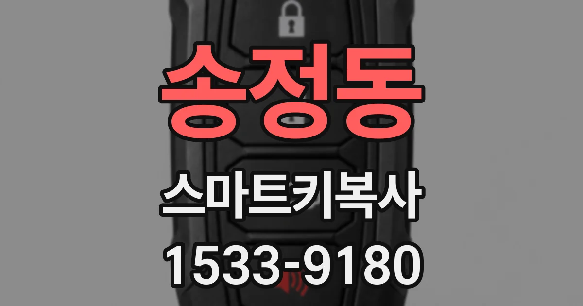 송정동 스마트키복사