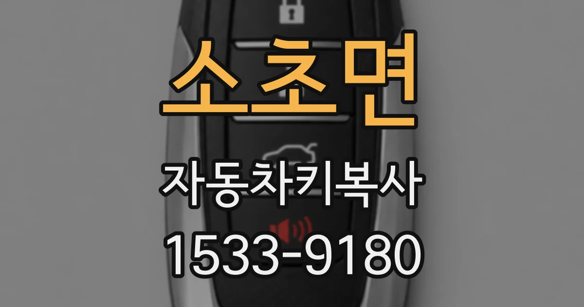 소초면 자동차키복사