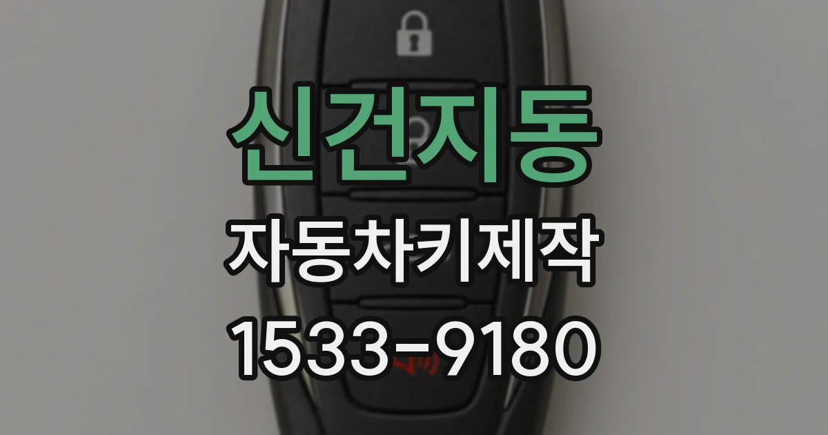 신건지동 자동차키제작
