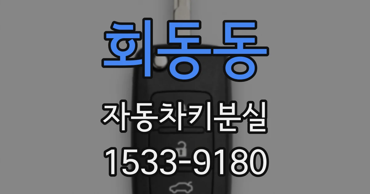 회동동 자동차키분실