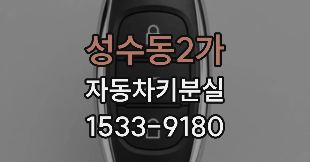 성수동2가 자동차키분실