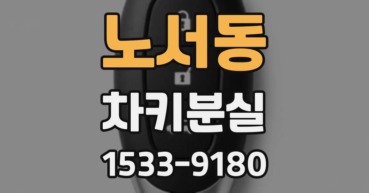 노서동 차키분실