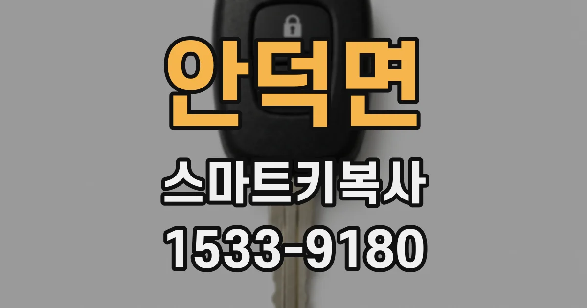 안덕면 스마트키복사