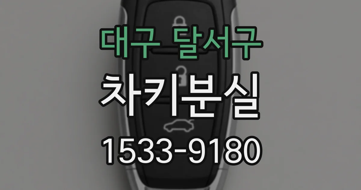 대구 달서구 차키분실