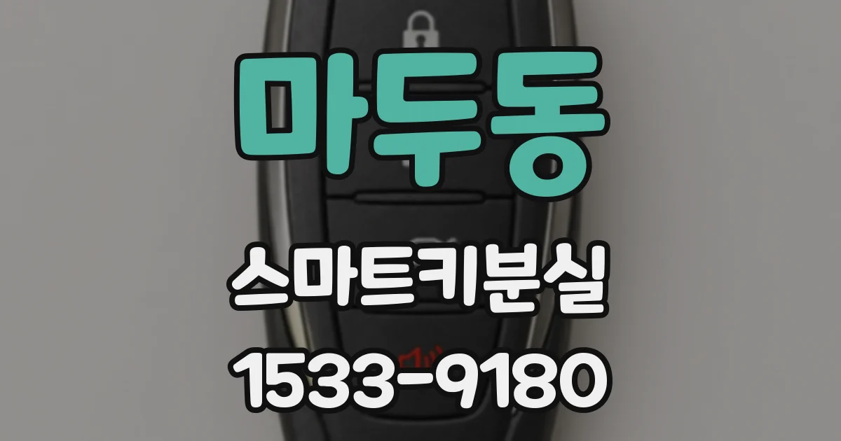 마두동 스마트키분실