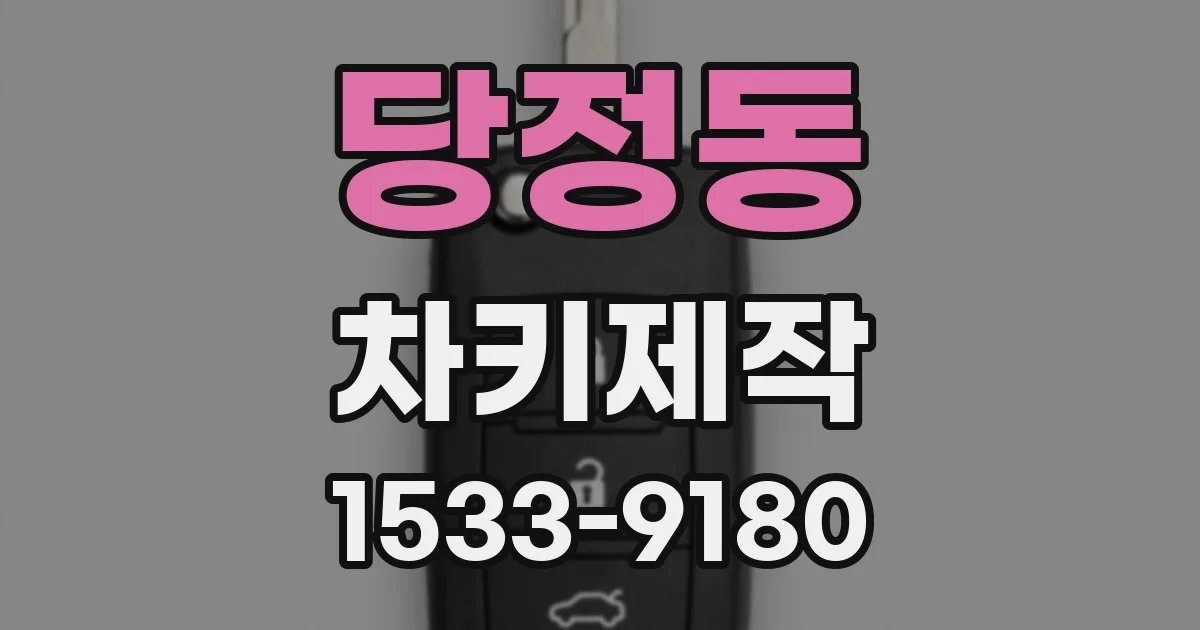 당정동 차키제작