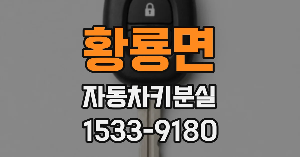 황룡면 자동차키분실