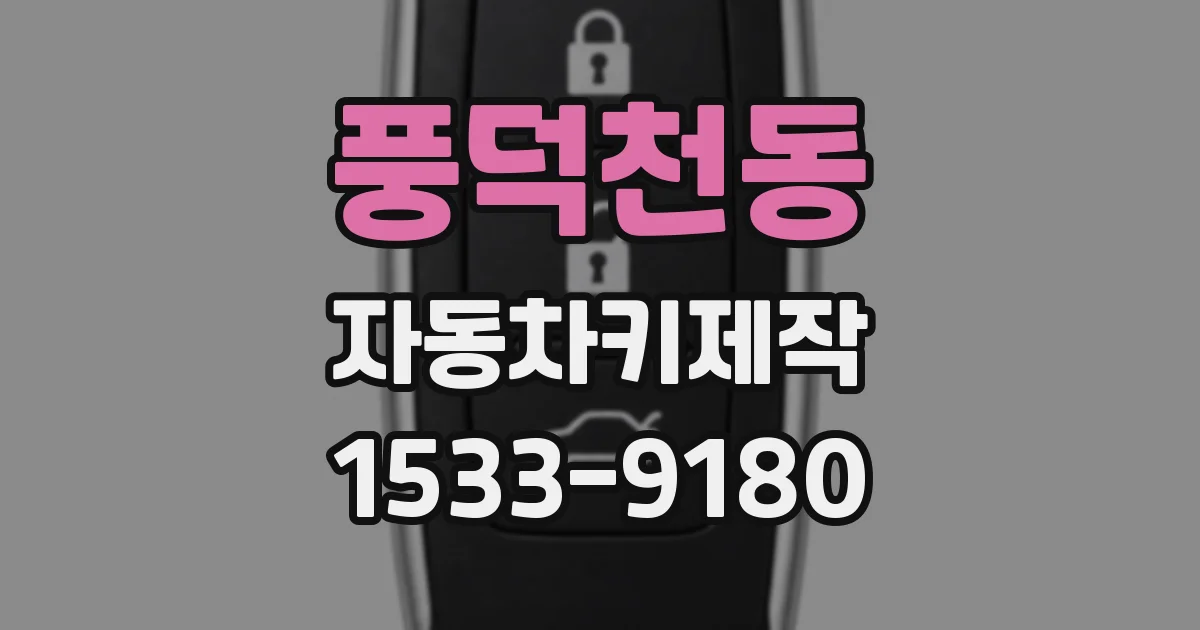 풍덕천동 자동차키제작