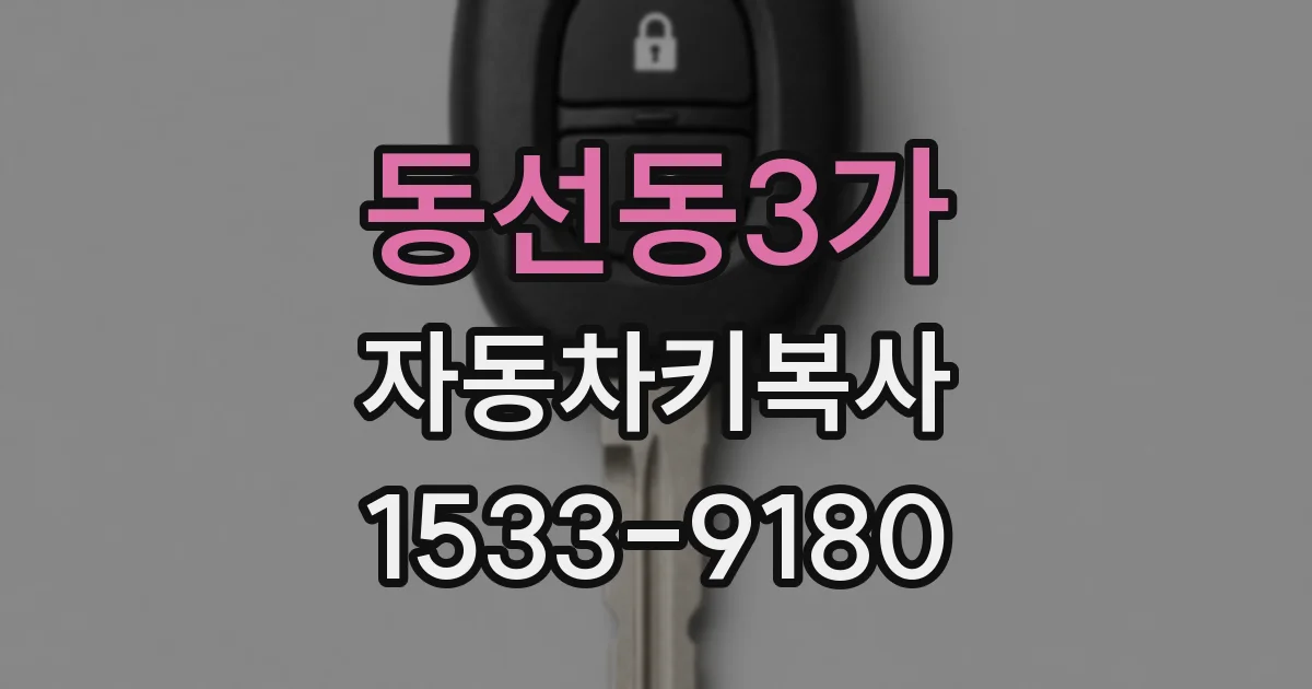 동선동3가 자동차키복사