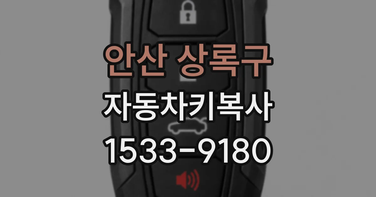안산 상록구 자동차키복사