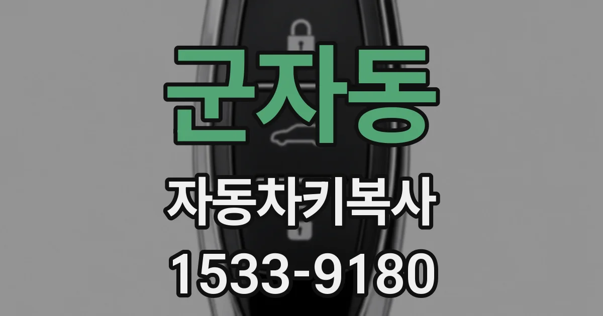 군자동 자동차키복사