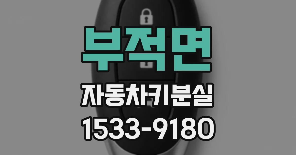 부적면 자동차키분실