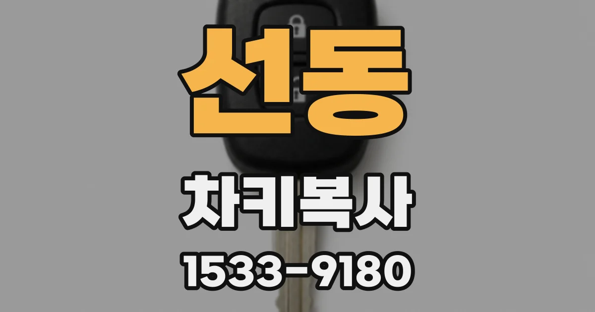 선동 차키복사