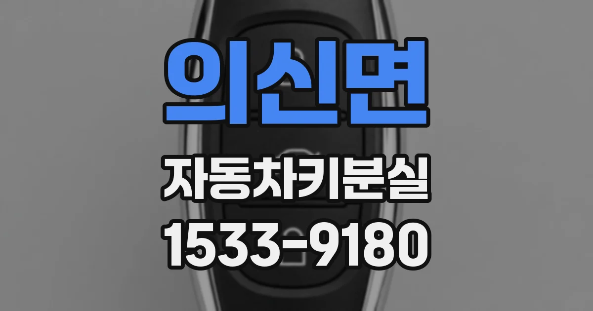 의신면 자동차키분실