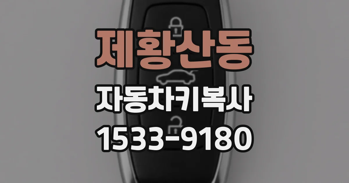 제황산동 자동차키복사