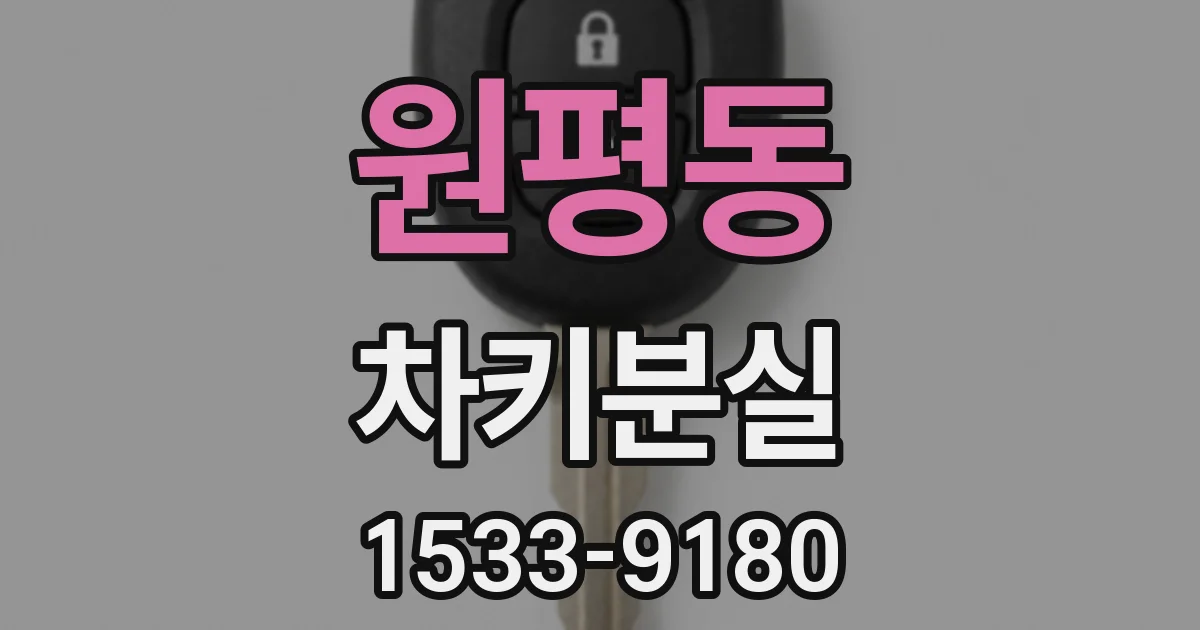 원평동 차키분실