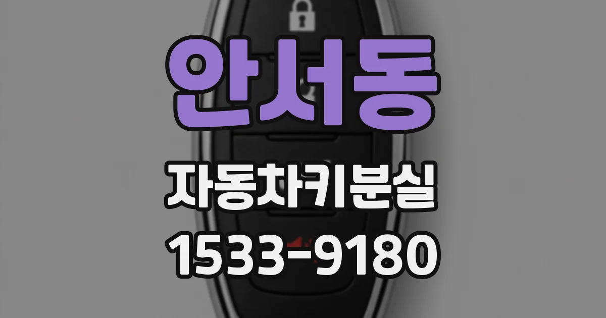 안서동 자동차키분실