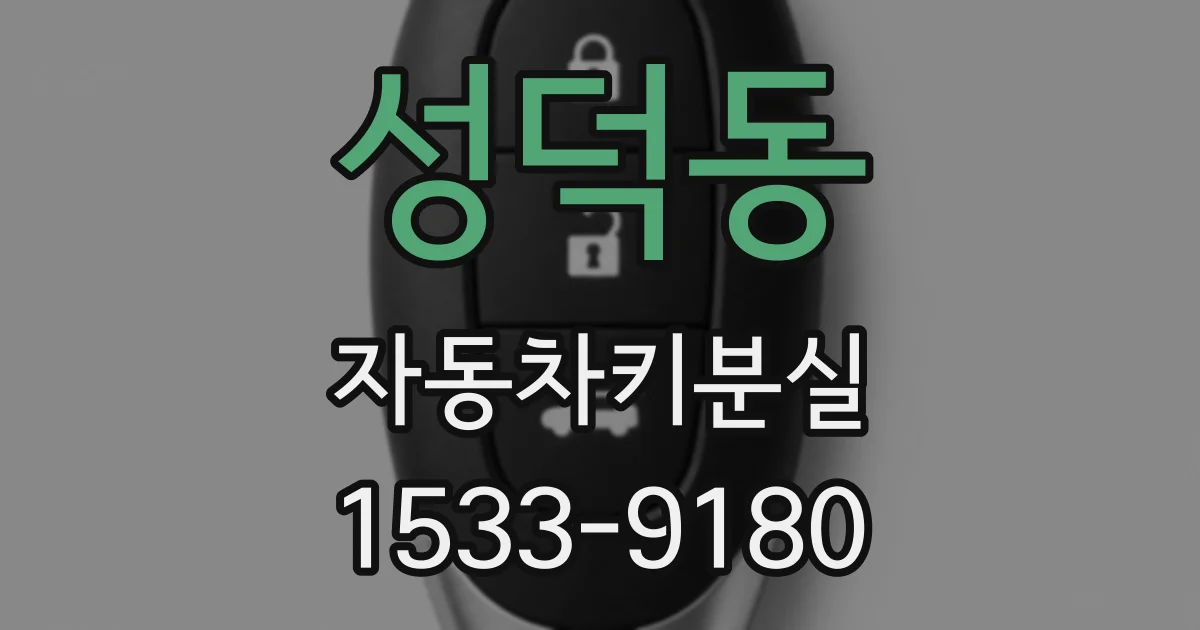 성덕동 자동차키분실