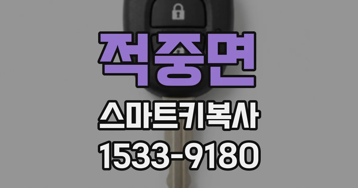 적중면 스마트키복사