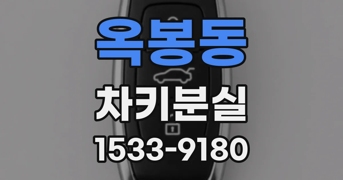 옥봉동 차키분실