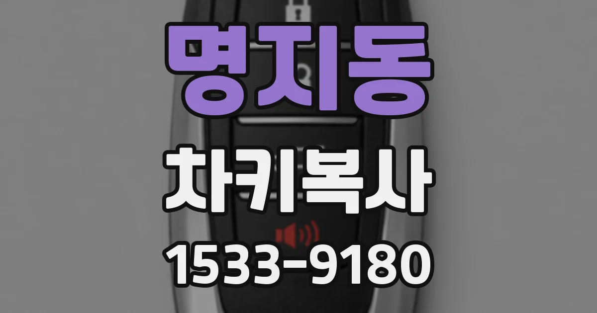 명지동 차키복사