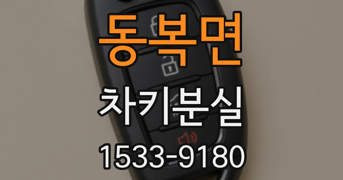 동복면 차키분실