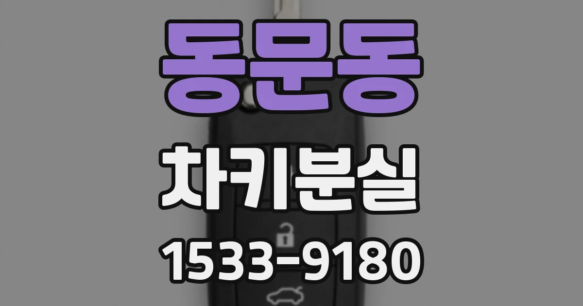 동문동 차키분실