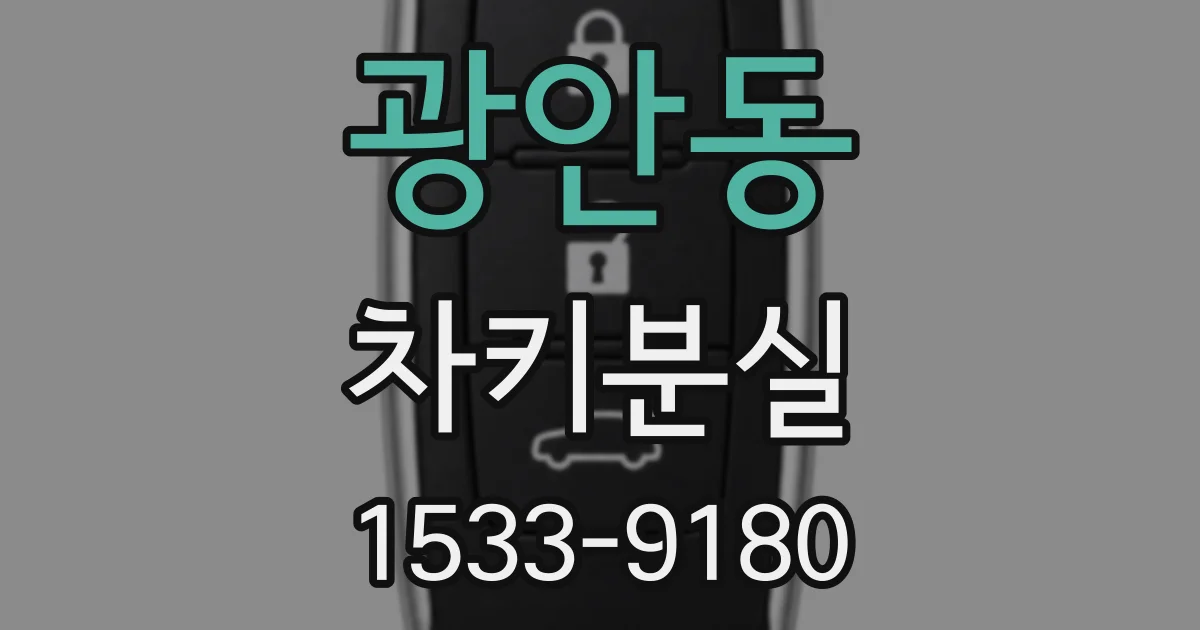 광안동 차키분실