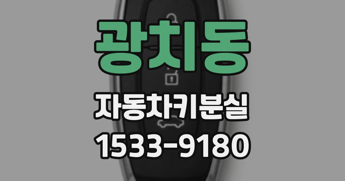 광치동 자동차키분실