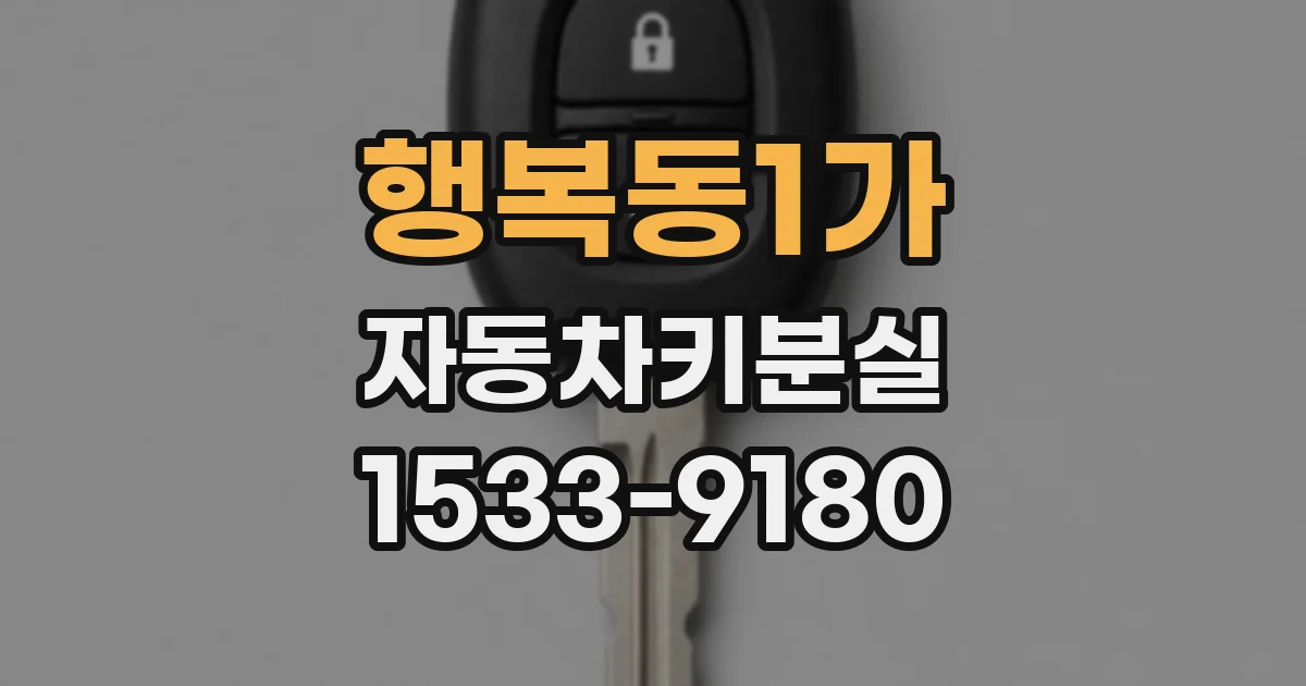 행복동1가 자동차키분실
