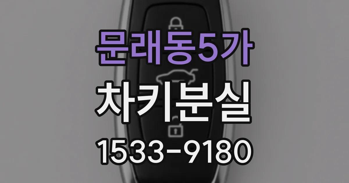 문래동5가 차키분실