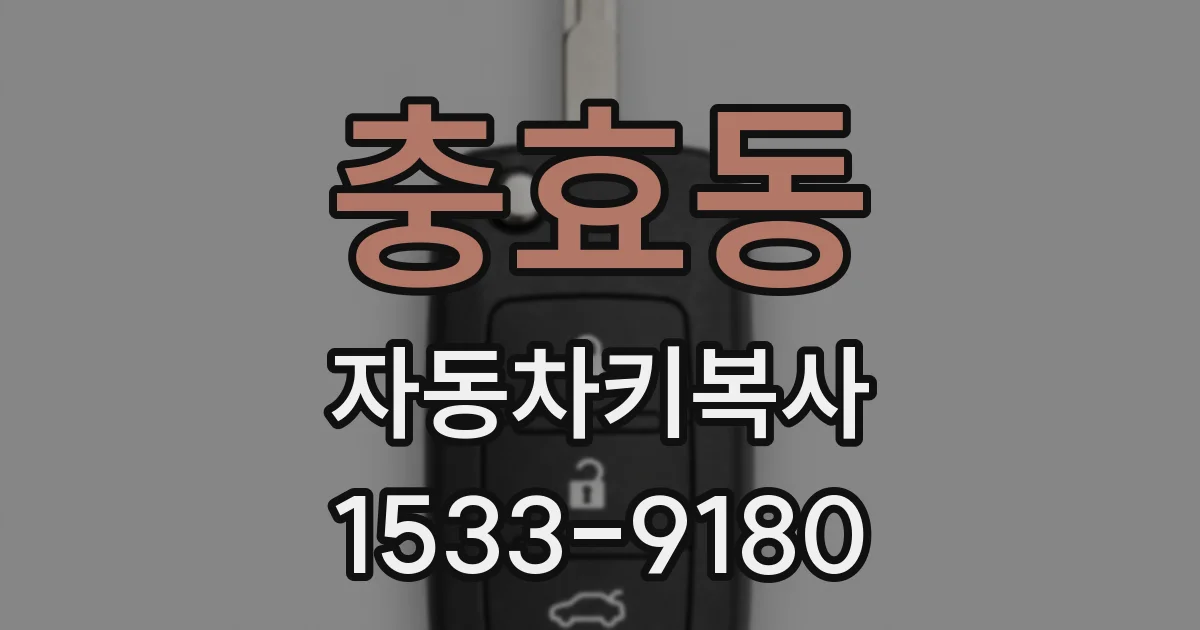 충효동 자동차키복사