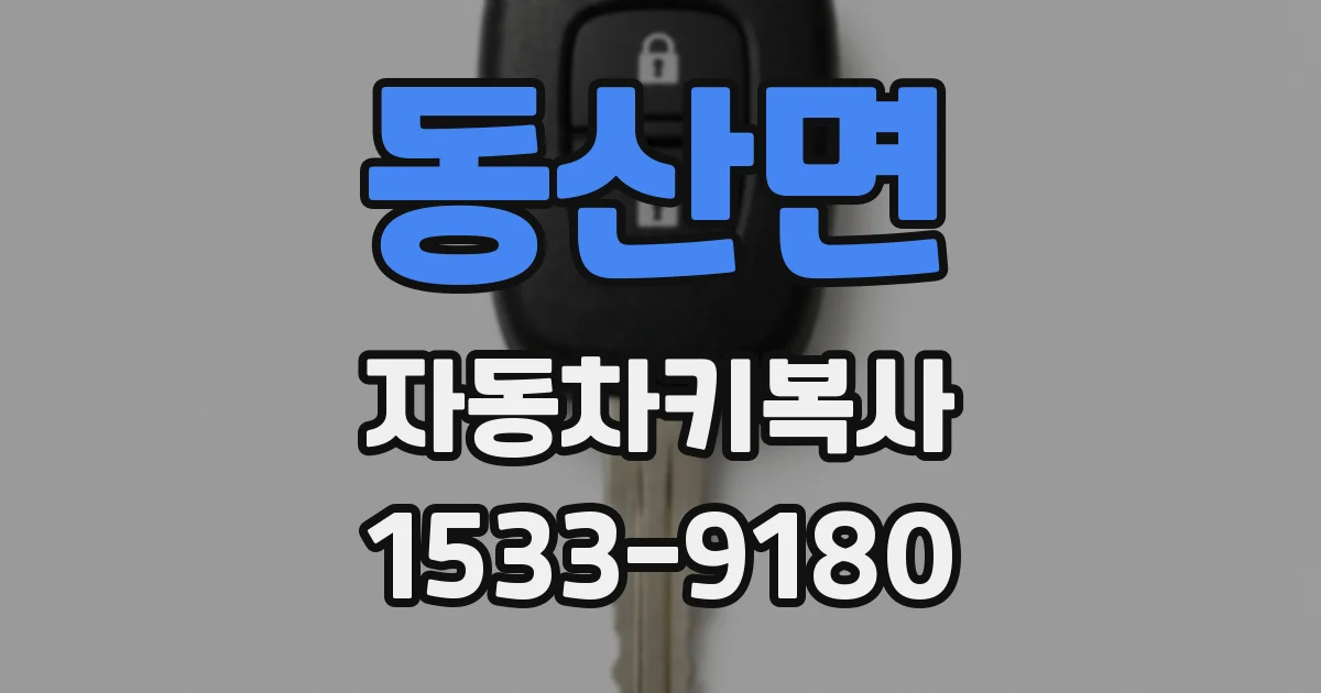 동산면 자동차키복사