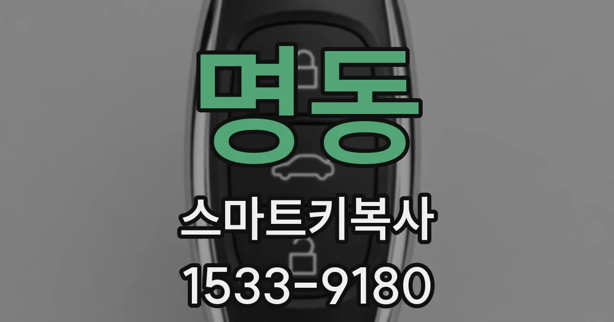 명동 스마트키복사