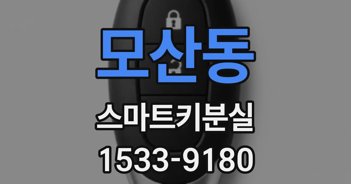 모산동 스마트키분실