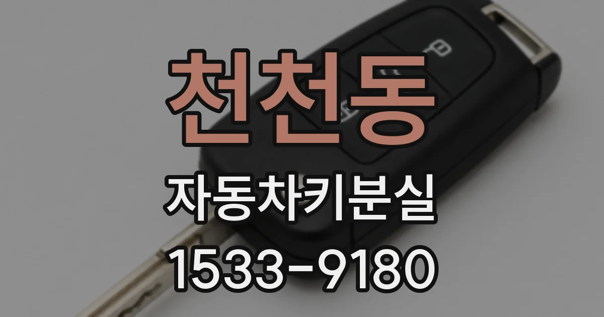 천천동 자동차키분실